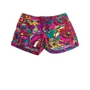Lilly Pulitzer Callahan Shorts Size 6 Sea & Be Seen Neon Pink Multicolor